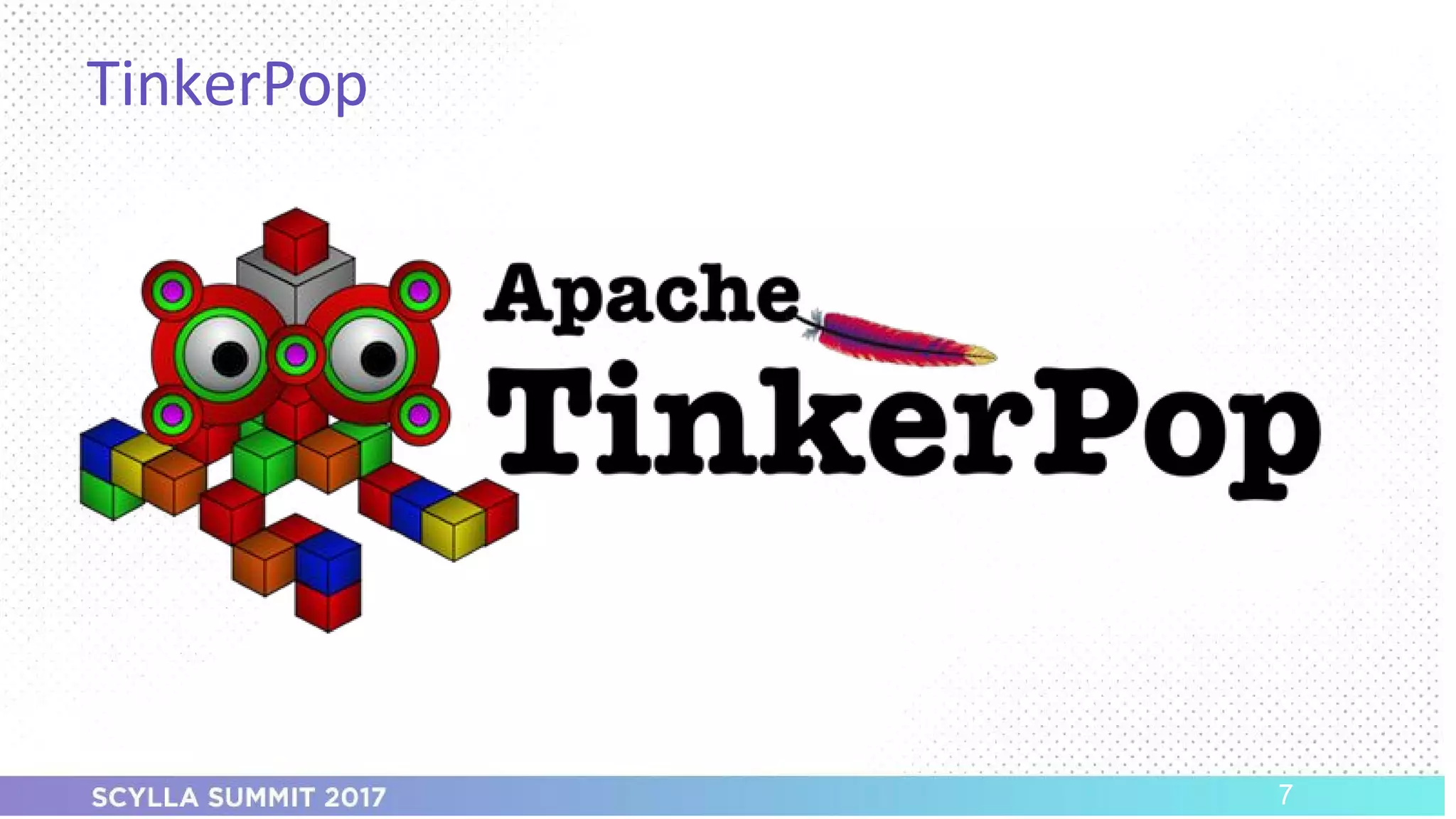 PRESENTATION TITLE ON ONE LINE
AND ON TWO LINES
First and last name
Position, company
TinkerPop
7
 