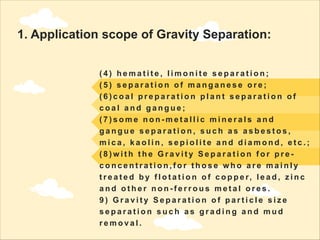 gravity separation processing and application | PDF
