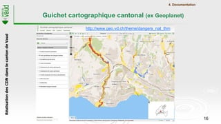 LIBERTE
ET
PATRIE
RéalisationdesCDNdanslecantondeVaud
16
Guichet cartographique cantonal (ex Geoplanet)
http://www.geo.vd....