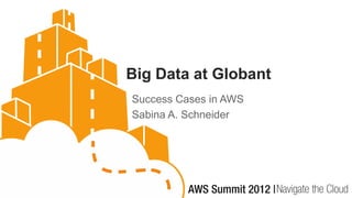 Big Data at Globant
Success Cases in AWS
Sabina A. Schneider
 