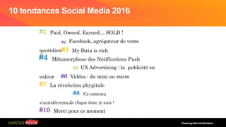 [HUBDAY] Kantar Media - Grandes tendances Social Media 2016