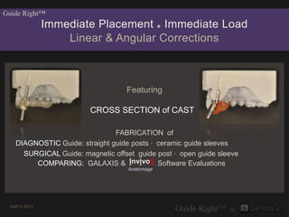 Guide Right™
                 Immediate Placement ■ Immediate Load
                     Linear & Angular Corrections



  ...