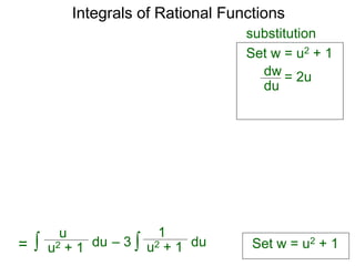 Integrals Rational Form 17 integrals of rational functions x | PPTX