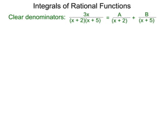 Integrals Rational Form 17 integrals of rational functions x | PPTX