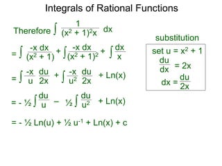 17 integrals of rational functions x | PPTX