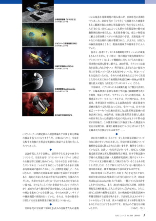 ISAS ニュース　No.394　2014.1　 3
rパラメーターの測定値から超弦理論などの量子重力理論
の検証を行うこともできそうだ。人類はようやく，宇宙を
支配する究極の方程式を実験的に検証する手段を手に入
れつつあった。
◆
　2020年代に入り宇宙研は，惑星科学と天文学の両方の
フロントで，宇宙生命学（アストロバイオロジー）と呼ば
れる新分野に貢献し始めていた。「はやぶさ2」が持ち帰っ
たサンプルは，「いかに生命にとって必須である水が太陽
系内部領域に運ばれたのか」という質問を提起した。これ
はさらに，「初期の火星は地球と同様に生命居住が可能で
あり，現在の火星にも生命が存在する可能性」を強めたの
だった。火星の生命とはどういうものであるのかを知らな
い我々は，どのようにしてそれを探索すればいいのだろう
か？ 2010年代から微生物学者が参加して火星などの探査
の検討を進めていた宇宙研では，そのための新しいタイプ
の観測機器の開発を行っていた。それは，生命の探索を
目標とする火星着陸探査計画に結実しつつあった。
◆
　2010年代の宇宙研工学陣とJAXAの技術者たちの連携
による地道な技術開発の積み重ねが，2020年代に花開き
つつあった。2010年代の「ひさき」で観測された画像を
もとに観測対象に精密に望遠鏡を向けたのをはじめとし，
ASTRO-H，SPICAによって大型の宇宙構造物の微小振
動制御技術が確立した。水星探査機では，厳しい熱環境
に耐える探査機システムの熱設計の手法，太陽電池パド
ルなどの部品材料技術が蓄積された。JAXAは，SPICA
の極低温技術とともに，低温高温双方の技術を手に入れ
ていた。
　H-ⅡA～H-Ⅲロケットによる戦略的中型ミッションの成果
もさることながら，2～3年に一度の割合で能力増強型のイ
プシロンロケットによって機動的に打ち上げられた衛星・
探査機の成果も特筆に値する。2010年代，イプシロンは能
力を次第に向上させつつ，科学衛星にとどまらない衛星の
打上げを低コストで次々と成功させていった。何といって
も決定的だったのは，それらの成果をもとにようやく実現
した月や火星に向かう地球脱出軌道に500～600kgの探査
機を投入可能な「高度化イプシロンロケット」だろう。
　宇宙研は，イプシロンによる頻繁な打上げ機会を活用し
て，太陽系探査に必須な基幹工学技術と観測装置を次々
と開発，実証してきた。ラグランジュ点への飛行実証，各
種惑星カメラ・ペネトレータなどは，その例である。その
結果，世界各国との共同による意欲的な月・惑星探査の
計画が進行する状況となってきた。その一つは，日本のお
家芸ソーラーセイル技術を活用した太陽系外部領域の探
査計画である。46億年前，原始太陽系星雲を満たし惑星
の原材料となった微惑星の化石の残る木星トロヤ群小惑
星が目的地だ。この探査計画により仮説であった微惑星の
実在が証明され，衝突と破壊を経てつくり上げられてきた
太陽系史の全貌が分かるはずだ……。
◆
　2014年の初夢ということで，少し先の衛星計画について
自由に書かせていただきました。特定の衛星計画について
独断的な記述も散見されると思いますが，趣旨をくみ取っ
ていただき，お許しいただけると幸いです。SPICA，CMB
偏光衛星計画と新太陽観測衛星計画は，日本学術会議の
学術の大型施設計画・大規模研究計画に関するマスター
プランの天文分野候補として検討されていることもあり取
り上げましたが，ここで取り上げられていない魅力的かつ
現実的な衛星・探査機計画が今後出現するはずです。
　2014年度は「はやぶさ2」の打上げが予定されており，
2015年度はERG小型衛星とASTRO-Hの打上げ，2016年
度はBepiColomboの打上げと続き，一瞬たりとも気を許す
ことができません。また，2014年度はSPICA計画，次期小
型衛星計画を確実に立ち上げなければなりません。さらに，
SPICA計画の離陸を見届け，次の戦略的中型衛星計画の
準備を開始する必要があります。宇宙研とJAXAのポテン
シャルをもってすれば，我々の頑張りにより初夢を現実の
ものとすることができるはずです。皆さんのご協力をお願
いします。　　　　　　　　　　　　　　（つねた・さく）
小惑星探査機「はやぶさ2」
2014年度打上げ予定
ジオスペース探査衛星（ERG）
2015年度打上げ予定
X線天文衛星ASTRO-H
2015年度打上げ予定
水星探査機BepiColombo
2016年度打上げ予定
赤外線天文衛星SPICA
 