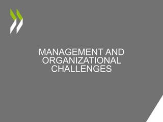 MANAGEMENT AND
ORGANIZATIONAL
CHALLENGES
 