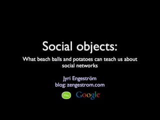 Jyri Engestrom Social Objects