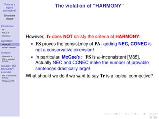 Truth as a logical connective? | PPT