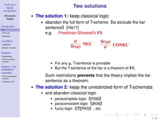 Truth as a logical connective? | PPT