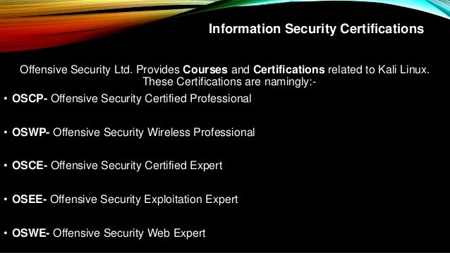 Offensive security wireless professional Offensive Security Wireless Professional (OSWP) An OSWP is able to identify existing vulnerabilities in networks and execute organized attacks in a controlled and focused manner. An OSWP can circumvent various network security restrictions implemented on wireless networks, bypass them, and recover the encryption keys in use.