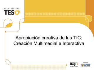 Apropiación creativa de las TIC:
Creación Multimedial e Interactiva
 
