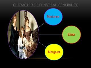 Marianne
Elinor
Margaret
CHARACTER OF SENSE AND SENSIBILITY
 