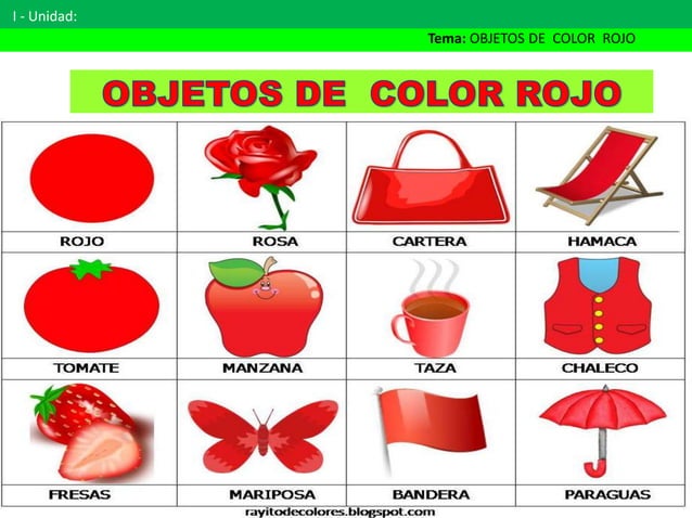 16 objetos de color rojo | PPT