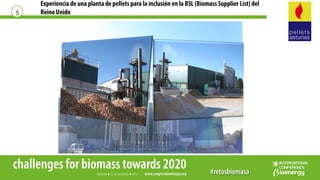 Experiencia de una planta de pellets para la inclusión en la BSL (Biomass Supplier List) del
ReinoUnido5
 