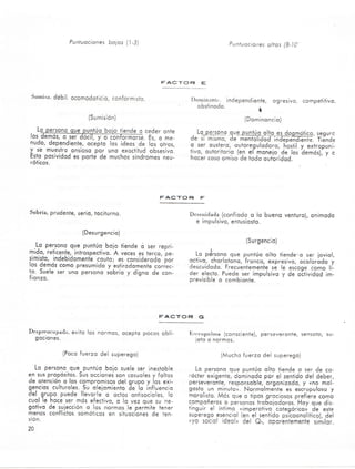 16 Factores de la Personalidad