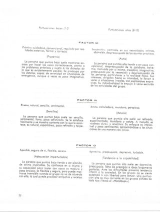 16 Factores de la Personalidad