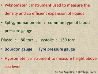 Liquid Pyknometer 16 pius augustine fluid pressure and flotation | PPT