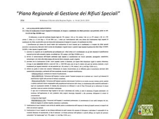 “Piano Regionale di Gestione dei Rifiuti Speciali”
 