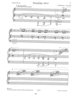 peça explora:

sobreposições                                   grupetos cromáticos com caráter
de procedimen                                   de extensão do cluster na mão esquerda
tos (harmonia
e modos, esca
las ou parte de    Em(omit5) Dm(omit5)/C A      Fsus9/E    Esus9/F   Dm7/G       Ab
las;                                                                                     clusters
Clusters e desdo                                                                         de três
bramentos e                                                                              notas
cadências incon
vencionais explo
rando texturas
    extensão do cluster
    na mão esquerda         cromatismos e segundas maiores



  pré-
  cluters

  de
  três
  notas     acordes triádicos por segundas

                                     intervalos inusuais


                                 C   Bm(b8) Ab(#8) A7/B G#4,7/C D6(11)       E




                             segundas M e m




            grupos cromáticos            grupos cromáticos           grupos cromáticos




                                                   277
 