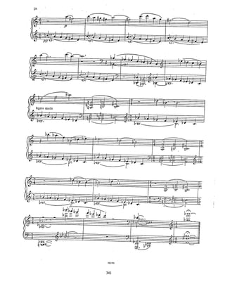 menor melódico de Am                      mixolídio de G
                     20


                     D7 mixolídio de G        D7                  D7                      D7



            24



                    D7                   D7                                        Bbm



               28                        acordes com escrita variada com fins de acordes quartais
                                       Asus4(7) Bm7(b5) B(sus) add b9

      Bbm
                                         *                         Bbm


                                             Em/B         Asus4
          31 Bbm                                   Ebsus4/Bb                dubiedade harmônica



                 Bbm                                Bbm                            *



            34                   Bbm
            7


                    Bbm                             Bbm                        *



          37        Bbm
          7                                                                                       9a.M

                              Bbm
                                                                       Ebm7(9)/F



                           dubiedade e indefinição
                                                                                       Bbm
trítono de Eb com ; mas enharmonicamente podendo ser: A/G

                            ou seja dualidade
                             entre Eb e D
                                                          286
 