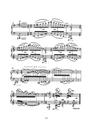 elemento motívico 4                      elemento motívico 5             elemento motívico- intervalar 6

                                           eólio de E - sem lá e ré
               Dsusb4                                                       sobreposição de 5as. diminutas

                                                                                   5a. diminuta



               Em(omit5)b8


                                                                                   5a. diminuta
                                               harmonia quartal
     elemento motívico 5              elemento motívico- intervalar 6         elemento motívico 5
                                               5a. diminuta




                        sub compasso=elemento motívico 4

 elemento motívico- intervalar 6
                             G9(11)            5a. diminuta Dsus(b4),(b7)
         5a. diminuta           elemento motívico 5                   elemento motívico 5



           5a. diminuta                                                                           5a. justa
                                 G#sus4

                             C#sus4

eólio em do (sem sib)       harmonia quartal
                                                       Dsus(b4)




                                                   Em(b8)omit5                               Absus(7+,#11)




             Csus4(add9)
                                                                  cluster
                                           5a. justa

                                                       295   5a. diminuta
             elemento motívico 5                elemento motívico 4            elemento motívico 5
 