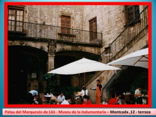 Palau del Marquesós de Llió - Museu de la Indumentaria – Montcada ,12 - terraza