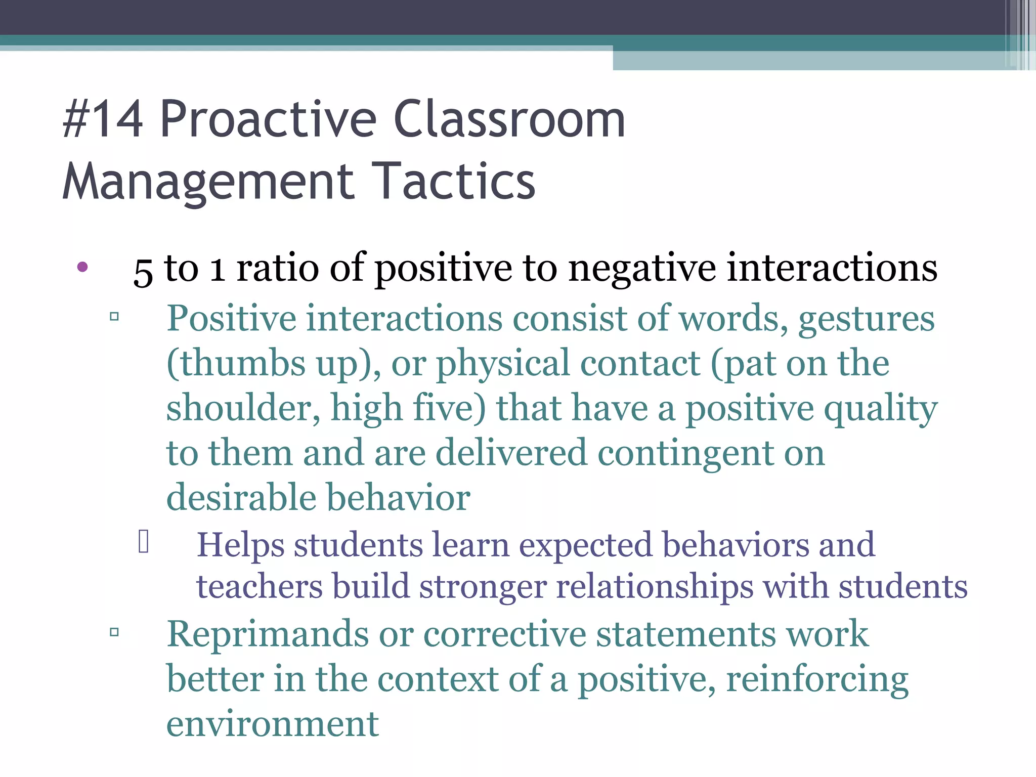 16 proactive classroom management | PPT