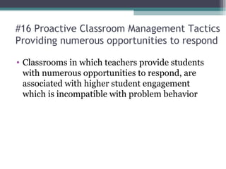 16 proactive classroom management | PPT