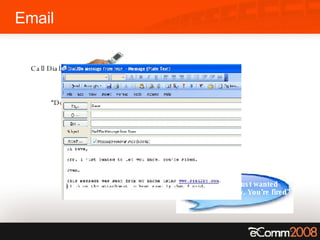 Email “ Email” “ Dave” “ Hi Dave, err. Just wanted  To let you know. You’re fired” Call Dial2Do “ Do What?” “ EmailWho ?” “ Email What ?” 