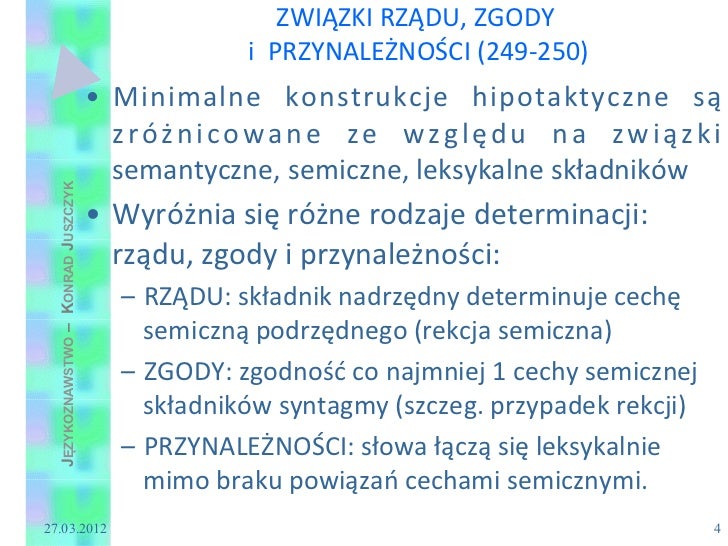 Składnia: związki składników syntagm