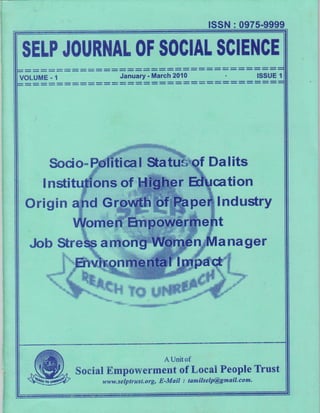 socio political status of dalits in tamil nadu