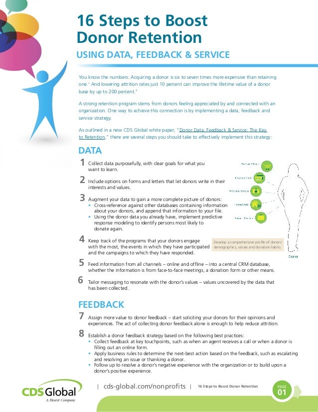16 steps to boost donor retention cheat sheet