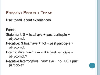 16 tenses (pp) | PPTX