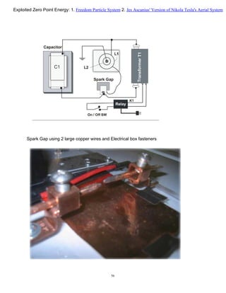 Spark Gap using 2 large copper wires and Electrical box fasteners
56
Exploited Zero Point Energy: 1. Freedom Particle System 2. Jes Ascanius' Version of Nikola Tesla's Aerial System
 