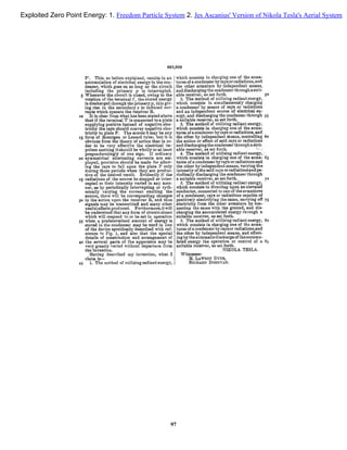 97
Exploited Zero Point Energy: 1. Freedom Particle System 2. Jes Ascanius' Version of Nikola Tesla's Aerial System
 