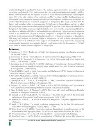 Adoption and Impact of FinTech in Bangladesh's Financial Sector | PDF