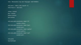 16th session python seventh gui | PPT
