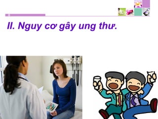 II. Nguy cơ gây ung thư.
 