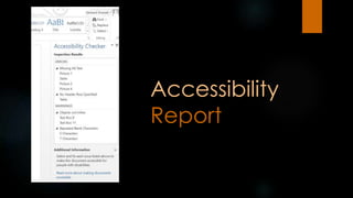 Accessibility
Report
 
