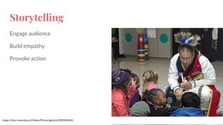 Storytelling
Engage audience
Build empathy
Provoke action
Image: https://www.jbsa.mil/News/Photos/igphoto/2000985682/
 