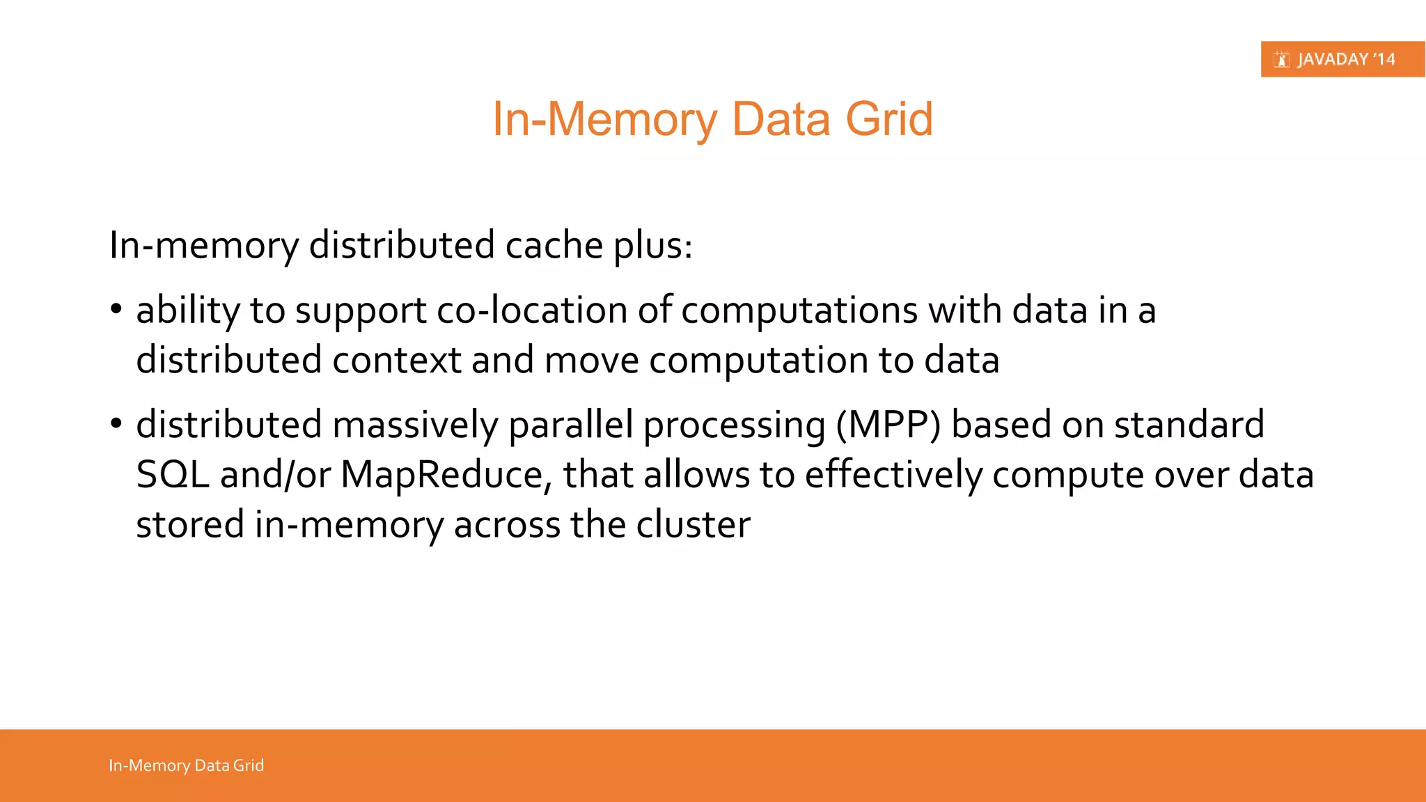 • scale your application • share data across cluster • partition your data • balance the load Hazelcast in a Nutshell Hazelcast Use Cases 
