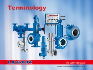 Terminology | LESER GmbH & Co. KG | 20.06.2013 | Rev. 01
Terminology
 