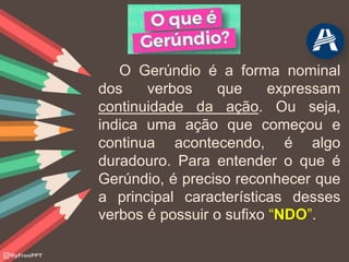 Português -Gerúndio . Aula sobre verbo ter | PPTX
