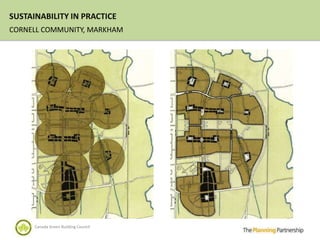 SUSTAINABILITY IN PRACTICE
CORNELL COMMUNITY, MARKHAM




      Canada Green Building Council
 