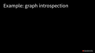 Example: graph introspection
 