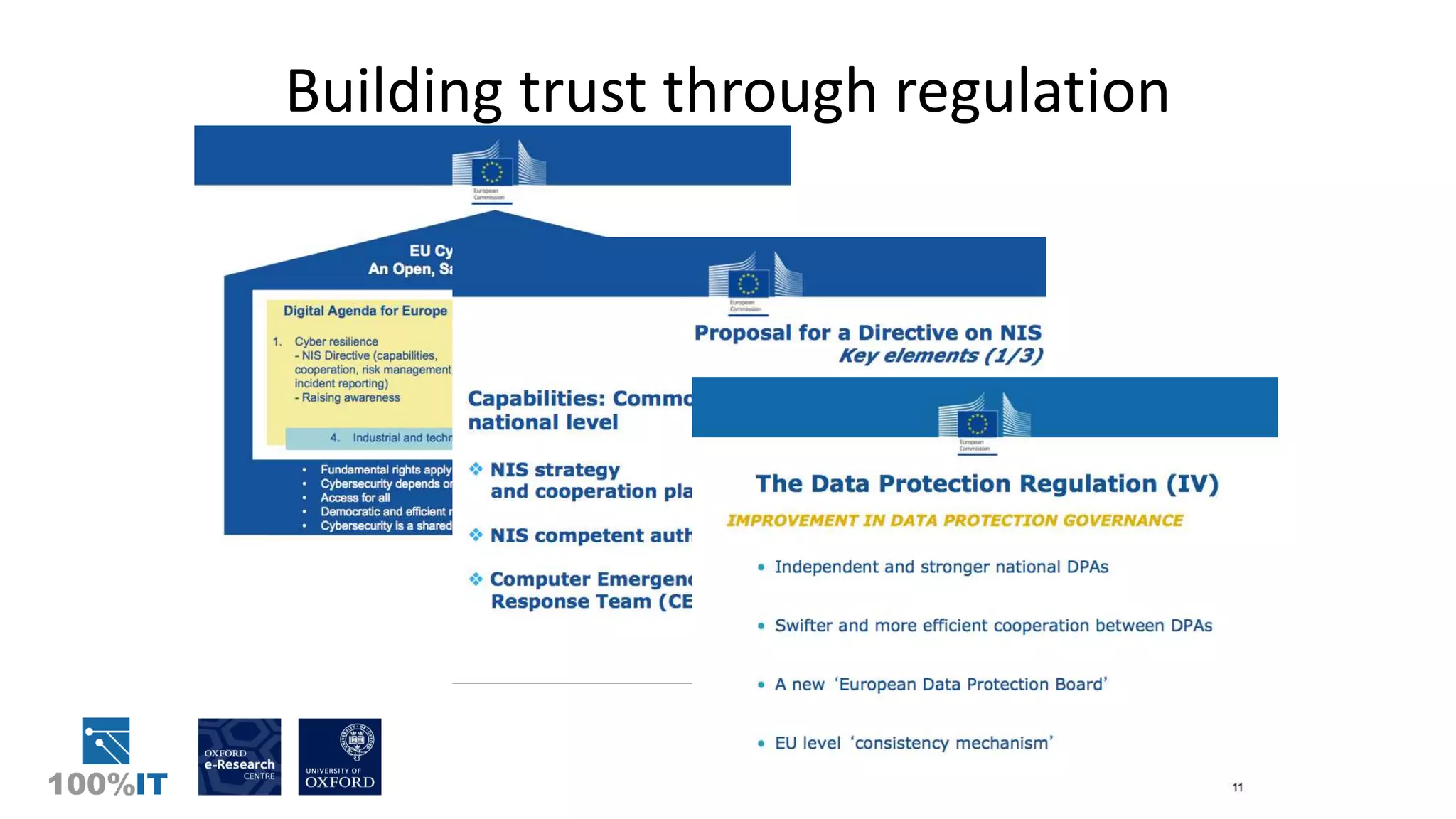 Building trust through regulation
 