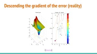Descending the gradient of the error (reality)
[Source]
 