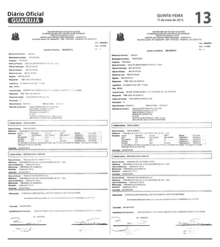 Diário Oficial
 GUARUJÁ
                 quinta-feira
                 17 de maio de 2012
                                      13
 