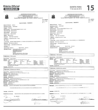 Diário Oficial
 GUARUJÁ
                 quinta-feira
                 17 de maio de 2012
                                      15
 